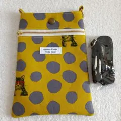 ハンドメイド大きめスマホポシェット