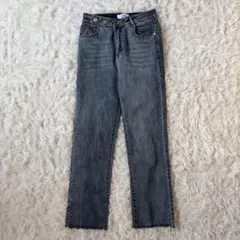 カットオフ　スリムフィットデニムパンツ　L　ストレッチ　ダークブルー◆A935