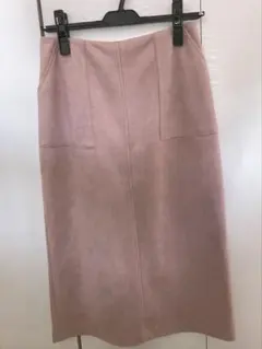 Stola. スエード素材タイトスカート無地　ピンク