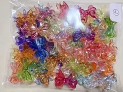 まとめ売り アクリルビーズ ぷっくりリボン ビーズ