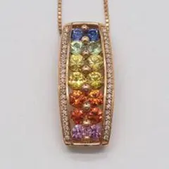 JE127☆高級 マルチカラーサファイア1.9ct D K18PG ヘッド 鑑付 - メルカリ