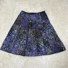 セーヌドゥー フレアスカート Sサイズ 総柄 膝丈 ドット フェミニン 綺麗め