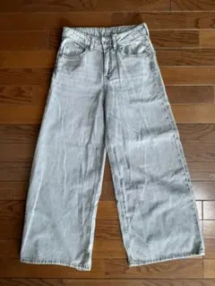 H＆M DIVIDED デニム ワイドパンツ 32