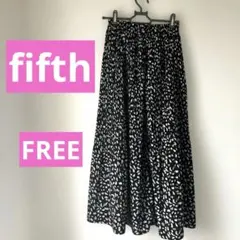 【美品】fifth レオパードプリーツスカート ロング丈 低身長サイズのサムネイル