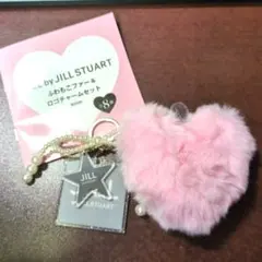 JILL BY JILLSTUART ふわもこファー＆ロゴチャーム　ピンクハート