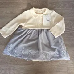 【新品美品】 襟付き長袖ロンパース 80cm