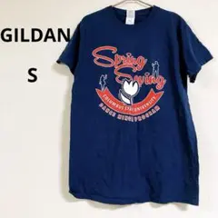 GILDAN【S】Spring Swing Tシャツ ネイビー バックプリント
