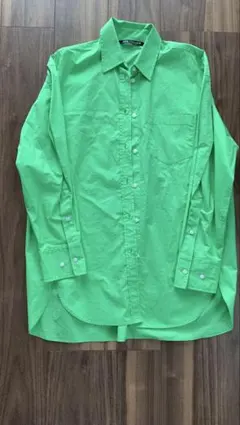 ZARA　ライトグリーン　オーバーサイズシャツ