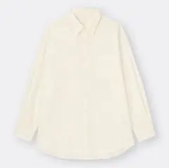 GU レースオーバーサイズシャツ〈長袖〉L