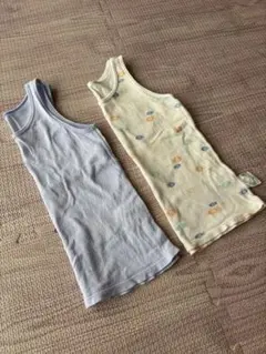 ユニクロ　コットンメッシュタンクトップ　110サイズ2枚セット