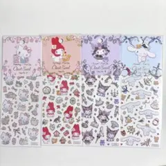 サンリオキャラクターズ × たけいみき　ふち箔クリアシール 4種セット