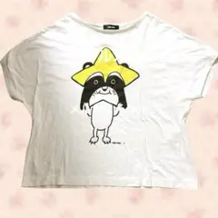 Né-net たぬき　タヌーン　七夕　限定　プリント Tシャツ ホワイト 半袖のサムネイル