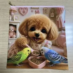 専用です　1000円均一　両面フラットポーチ　トイプードルちゃん 1000円均一 両面フラットポーチ トイプードルちゃん - メルカリ