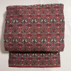 アンティーク 獅子 おしゃれ 九寸名古屋帯 牡丹と獅子＊刺繍帯 唐獅子 ボタン 茶繻子 アンティーク名古屋帯 A464