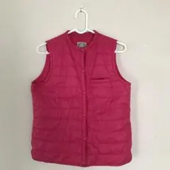 BEAMS ピンク キルティング ノースリーブベスト