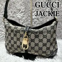 GUCCI グッチ GG柄 ジャッキー ショルダーバッグ キャンバス レザー