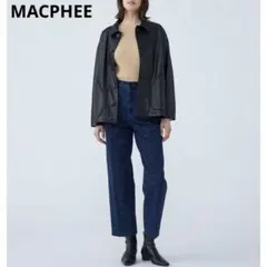 美品　MACPHEE　デニムスパークジャカードタックストレートパンツ　32のサムネイル