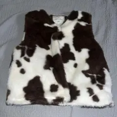 mirror bee birthday 牛柄ファーベスト 95