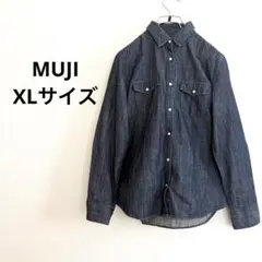 無印良品 デニム ウエスタンシャツ 長袖 XLオーガニックコットン 100%のサムネイル