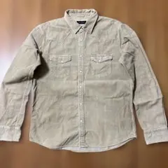 NANO UNIVERSE コーデュロイ 長袖シャツ ベージュ