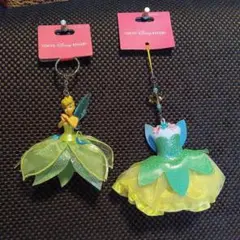 ティンカー・ベル ドレス型キーホルダー と携帯電話クリーナー2個セット
