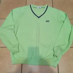 YONEX　 ライムグリーン Vネック ウォームアップウェア M