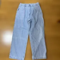 k*8様 GU ワイドパンツ ライトブルー S デニム