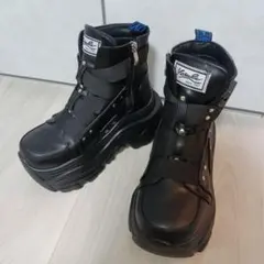 ヨースケ YOSUKE 厚底スニーカー ブラック 靴 Sサイズ