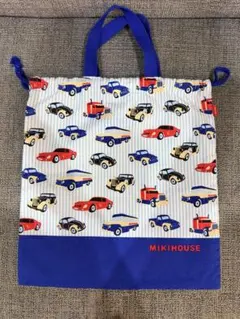 【美品】ミキハウス mikihouse 車柄 巾着袋 手提げ袋 体操着袋