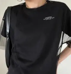 y/m 石堂恵菜　チュールレイヤードカットソー
