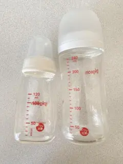 ピジョン 哺乳瓶 120ml 240ml 2本セット　ガラス