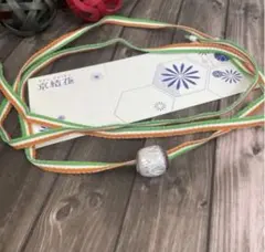 ☆2376✨涼やかなガラスの帯留「京結花」✨トンボ玉付き飾り紐 新品 単品