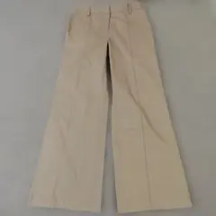 自由区　ベージュ ワイドパンツ 38
