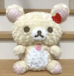 サンエックス　コリラックマ　 パリのいちごローズチェック　ぬいぐるみXL