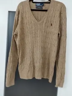 Polo by Ralph Lauren ベージュ Vネック セーター L