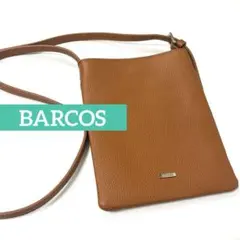 【美品】バルコス　サコッシュ　牛革　キャメル