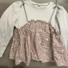 apres les cours 花柄レイヤード長袖カットソー 120cm