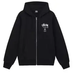 Stüssy ブラック ジップアップパーカー　ストリート　Y2K