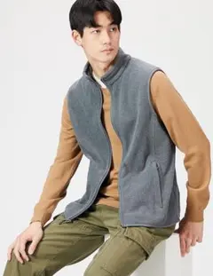 ✨新品未使用✨フリース　ベスト　メンズ　秋冬服　グレー　メンズ