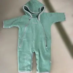 あ*と様 mont bell フリースロンパース ミントグリーン　50〜70cm
