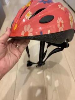 子供用 自転車ヘルメット 花柄 ピンク