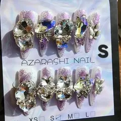 【S-158】ロングゴテゴテꕤ︎︎パープルグリッターꕤ︎︎Sサイズ