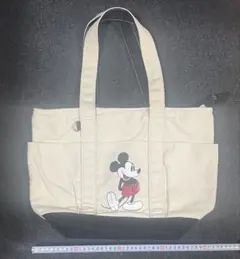 【美品】ディズニーランド 公式 トートバッグ （大）ミッキーマウス