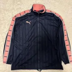 プーマ ジャージ トラックジャケット バックロゴ ライン 刺繍 XL Y2K