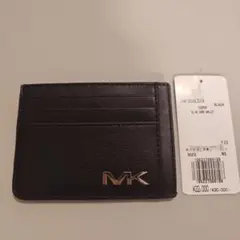 マイケルコーススリムジップウォレット ホワイト×ブラック
