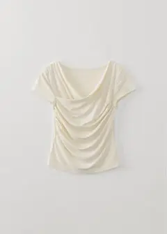 OHOTORO 2way Shirring Half Top