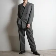 antonio fusco ダブルセットアップスーツ 背抜き グレー/RW173