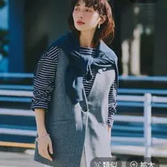 スタディオクリップ★今季春物 やわらかボーダーチュニックカットソー