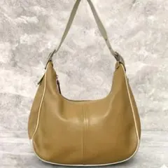 美品✨コーチ y2k エルゴ ワンショルダー 本革レザー バイカラー ベージュ