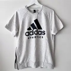 adidas ATHLETICS 半袖スウェット ラグラン グレー Mサイズのサムネイル